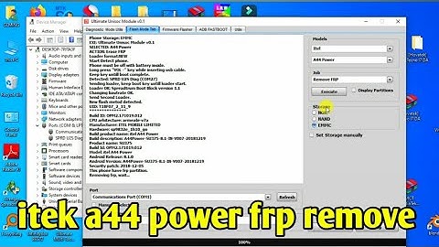 itel a44 power frp remove with UMT TOOL 100% warking // UMT SPD unisoc tool