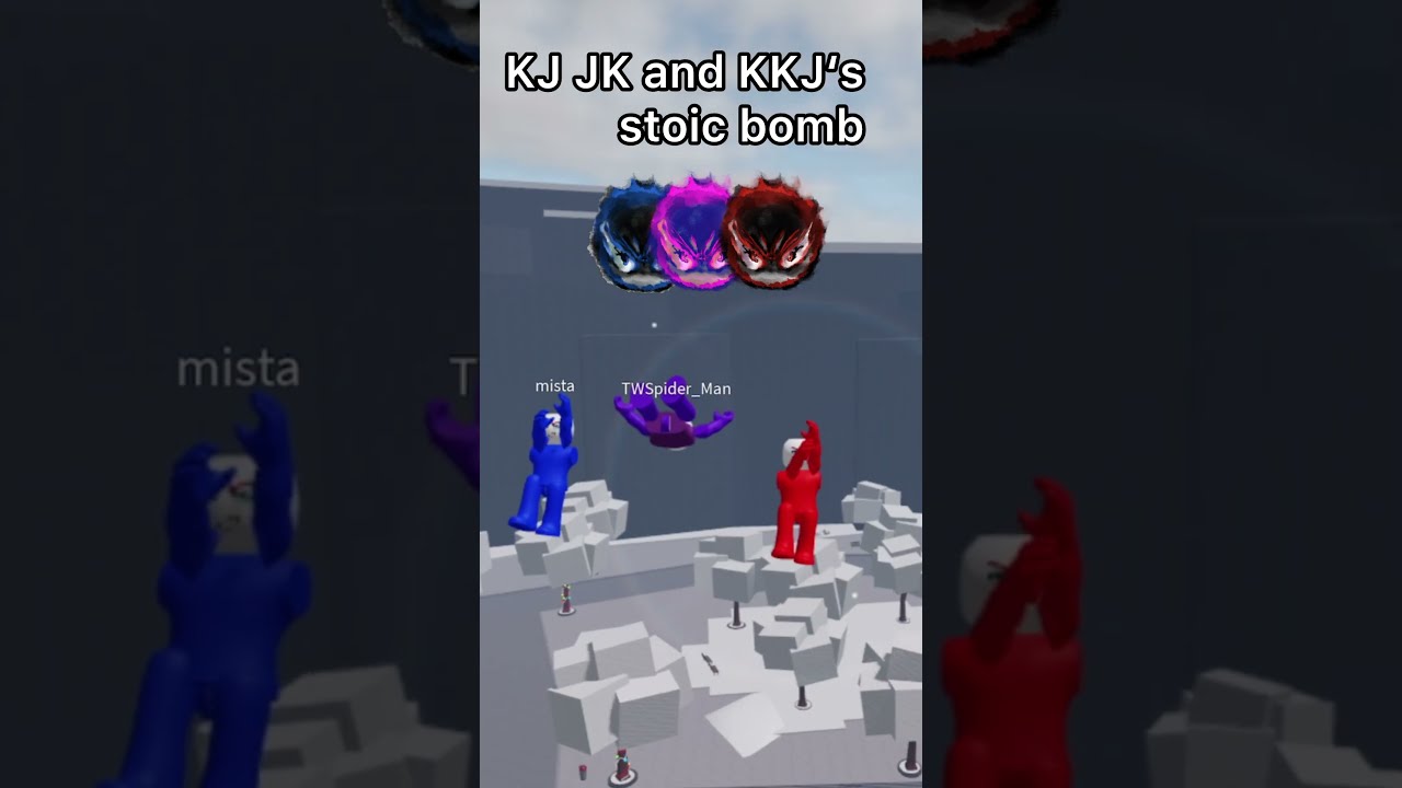 KJ JK And KKJ S Stoic Bomb Roblox Thestrongestbattlegrounds Kj