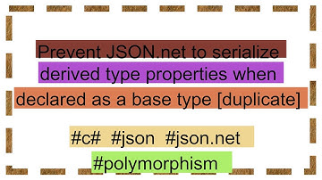 Prevent JSON.net to serialize derived type properties when declared as a base type [duplicate]