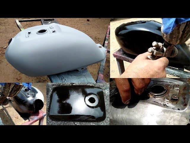 How to Paint Motorcycle Fuel Tank / Useing Original Spl..splendor - YouTube