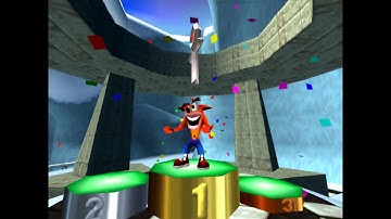 Crash Team Racing (PS1) 101% Walkthrough - Part 15 - Blizzard Bluff (Platinum Relic and CTR Token)