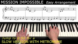 Mission Impossible - Easy Piano Arrangement - Tutorial with Sheet Music