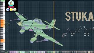 Video thumbnail of "German Luftwaffe Bombards My Piano! Musical Aircraft Plane Midi Art - Stuka Bomber 1935 - 1945"