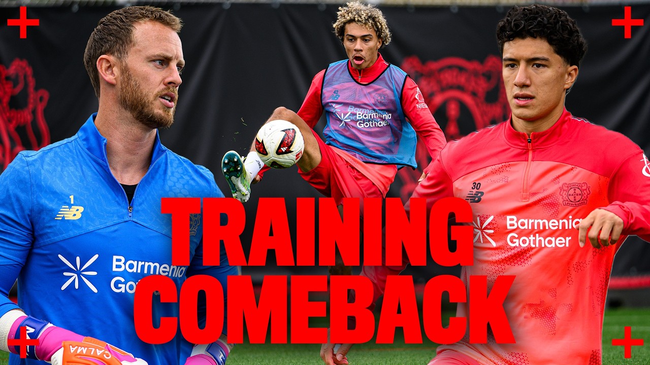 Maza, Flekken, Culbreath & Alajbegovic: Back on the traininig pitch at Bayer 04