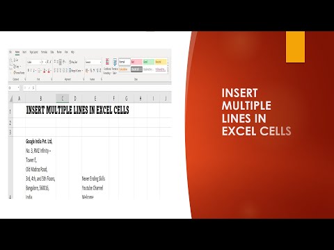 Insert Multiple Lines in Excel Cells - Tamil