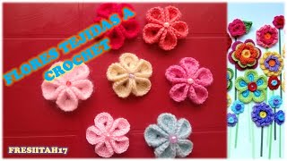 Flor tejida con crochet paso a paso (en español)