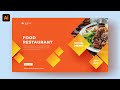 How to Make Horizontal Social Media Banner | Food Restaurant | Adobe Illustrator Tutorial