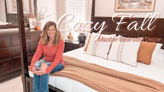 COZY FALL MASTER BEDROOM DECORATE WITH ME 🍂 | SIMPLE FALL DECORATING IDEAS