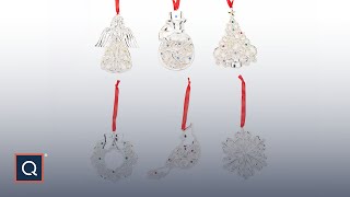 Lenox 6-Piece Sparkle & Scroll Ornament Set | QVC