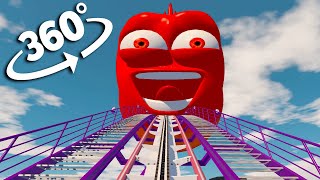 360° Red Larva oi oi oi - Roller Coaster - Fruit Heaven VR by KokosVR 17,633 views 3 days ago 2 minutes, 59 seconds