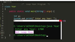 Java program to check input year is leap year or not | Learn Coding screenshot 4