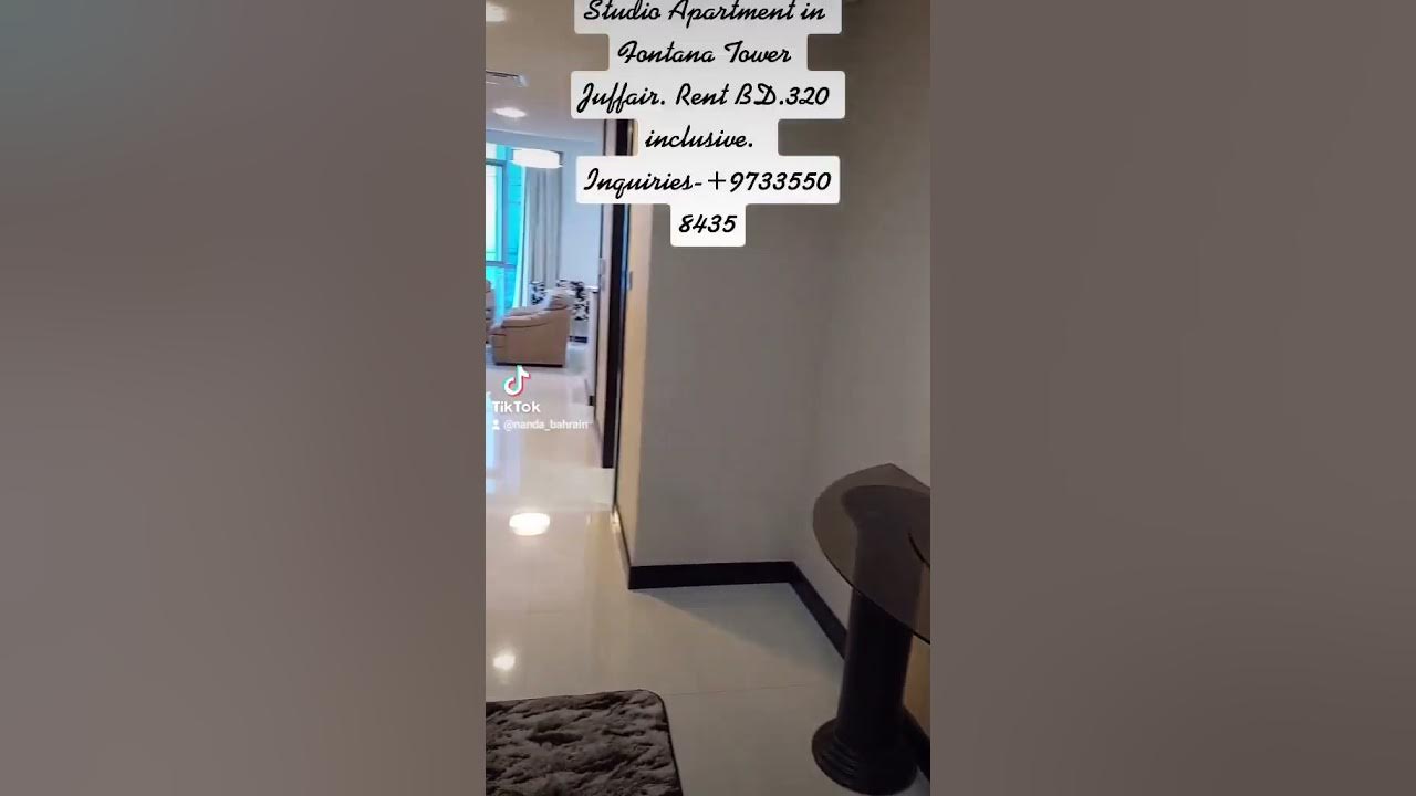 Studio Apartment in Fontana Tower for Rent in Juffair Bahrain YouTube