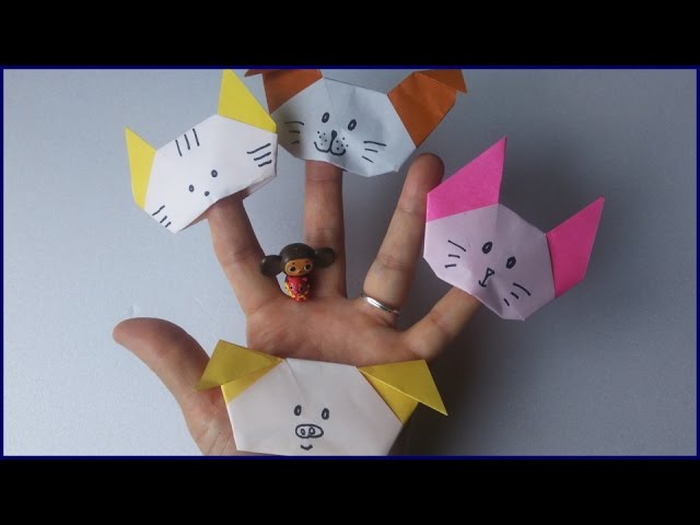 折り紙 動物 指人形 犬 猫 豚 を作ってみた How To Make Origami Animal Hand Puppet Mr Origami Youtube