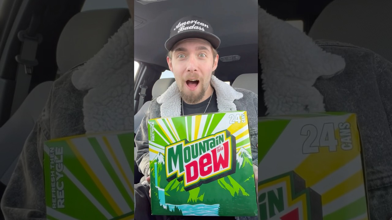 NEW MOUNTAIN DEW BOX...but the same stupid old cans! 😒  