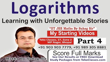 Part 4 Logarithm Algebra Basics of Logarithms Properties of Logarithm Basic Maths for Class 11