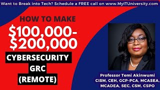 How To Make $100,000-$200,000 in Cybersecurity GRC Career (Remote)