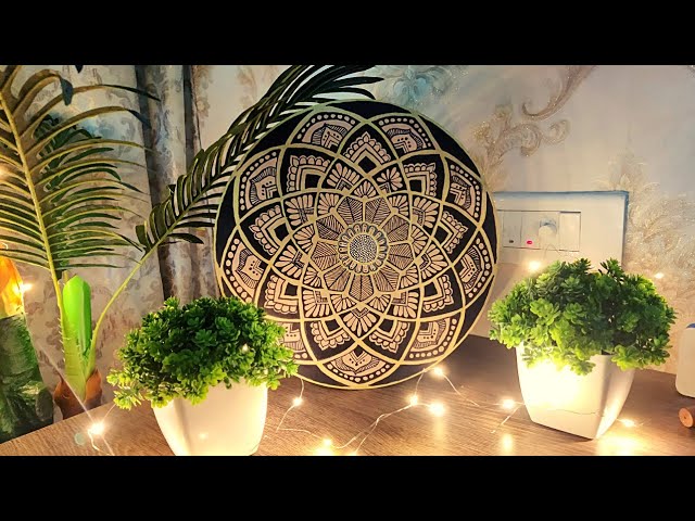 Mandala Art On MDF Board | DIY Home Decor Wood Board Mandala - YouTube