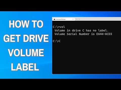 How To Get Drive Volume Label In Windows Command Prompt