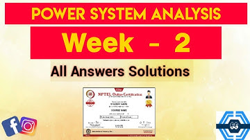 Power System Analysis Week 2 Quiz Assignment Solution | NPTEL 2022 | SWAYAM