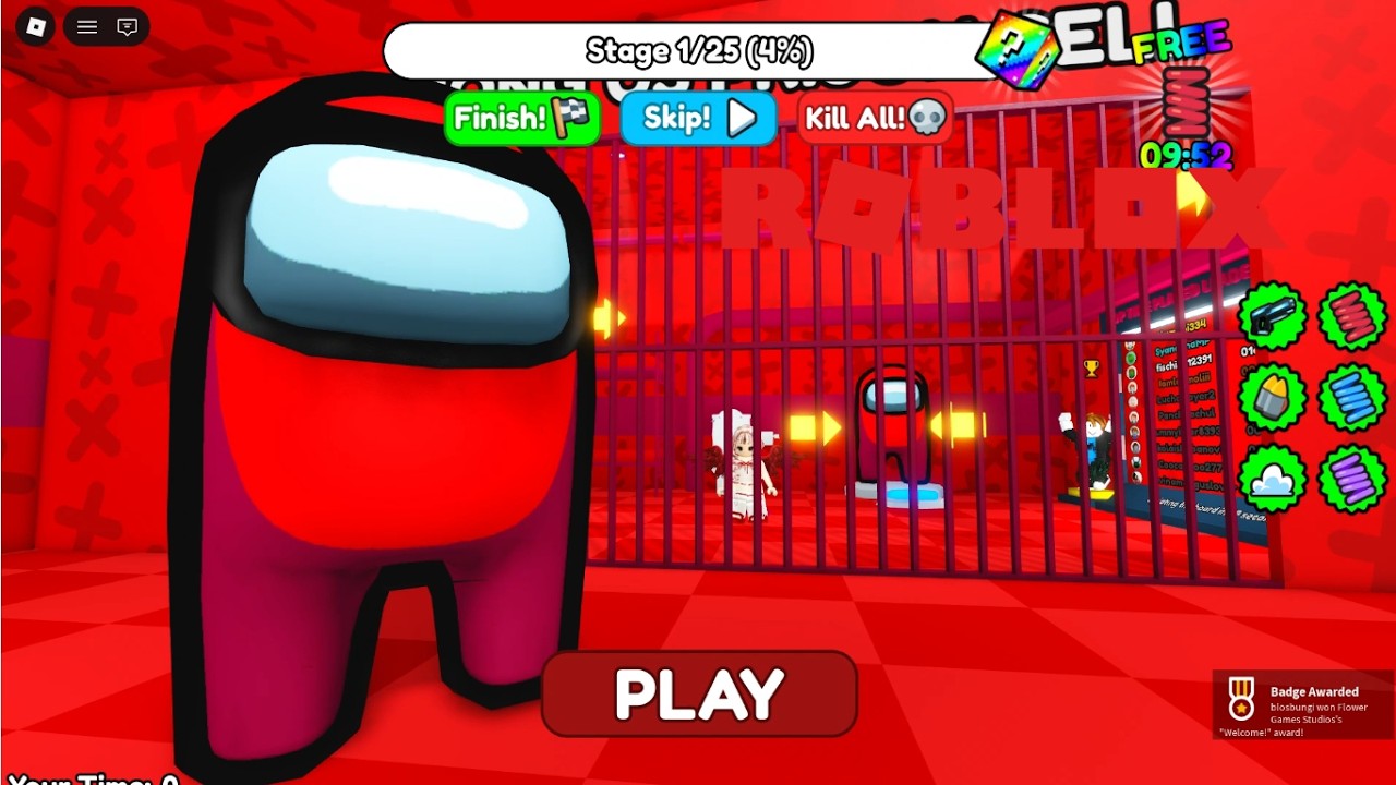 Roblox Gameplay Walkthrough🧙‍♀️AMOG US Prison Run (OBBY) #gamres #youtubevideo #obby