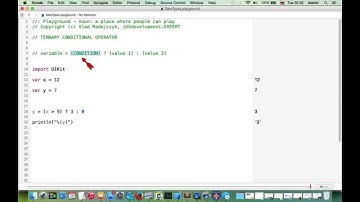 iOS Swift lesson 8 - Ternary operator in Swift