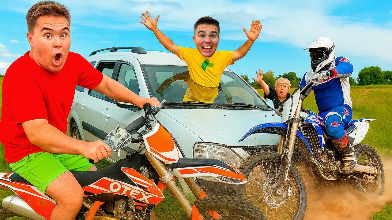 Я купил МНОГО мотоциклов и начал мотогонки против своей сестры на пожарной машине в новом комедий...