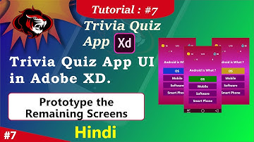 How to make Quiz App in XD | Prototype the remaining screens | Quiz App UI Creation in XD Part 7