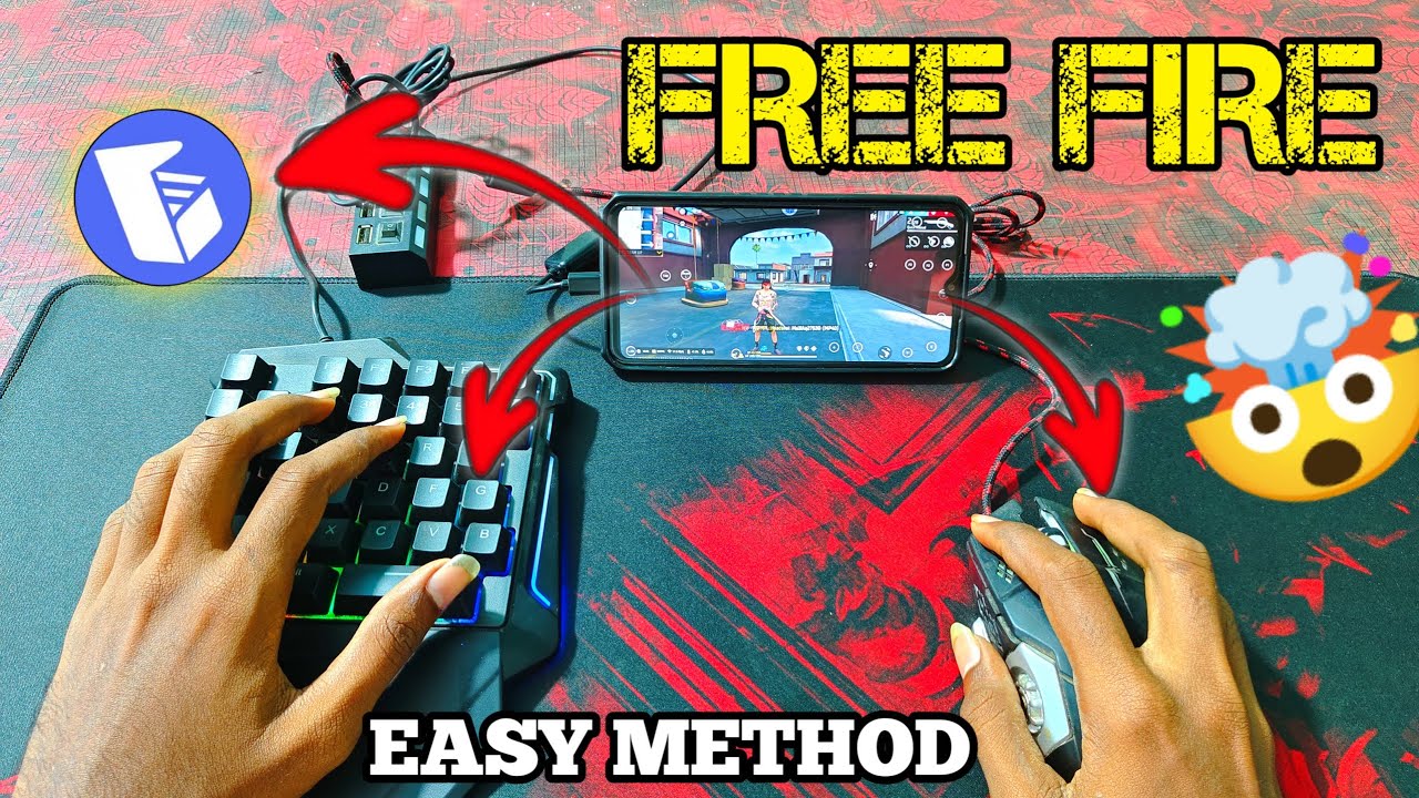how to play free fire with key board and mouse in mobile using gg mouse ...