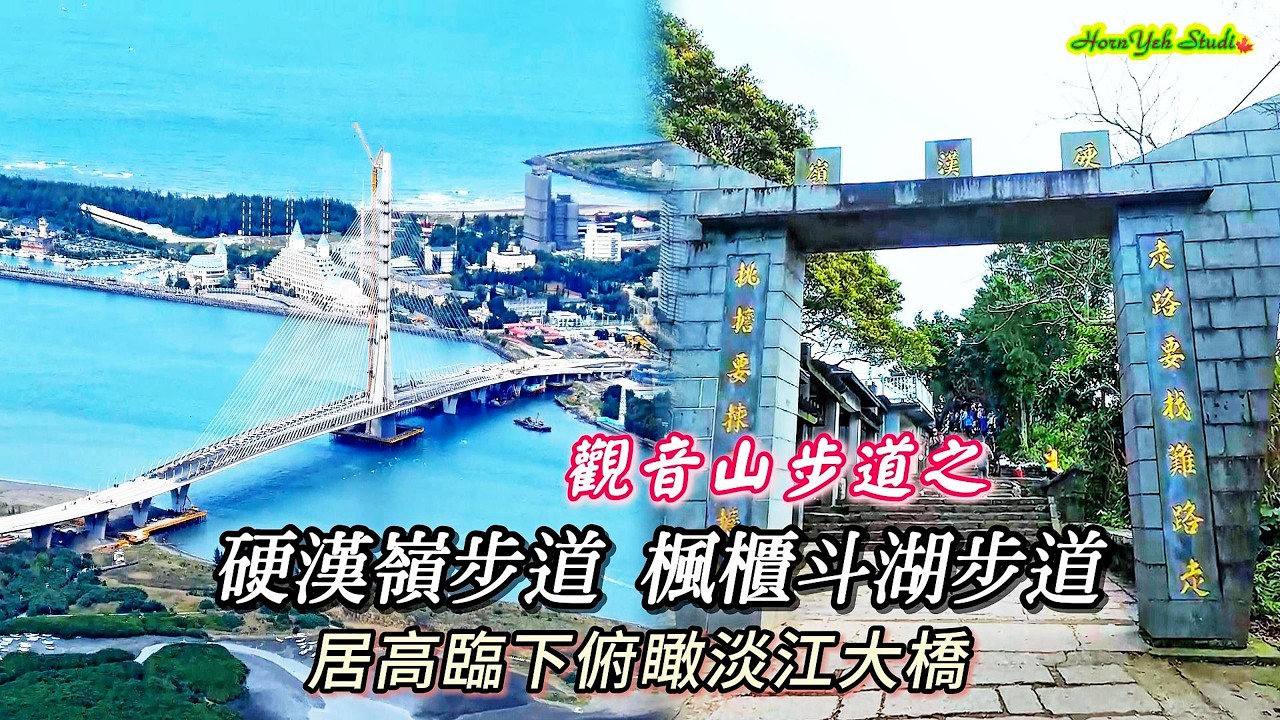 硬漢嶺步道也可以這麼愜意 賞茶花 登觀音山(小百岳#5)俯瞰偉大工程淡江大橋 | 風櫃斗湖步道 勇腳路線逆行