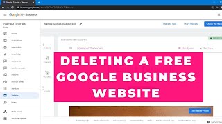 How to delete/unpublish a free Google My Business website| Google Business Tutorial