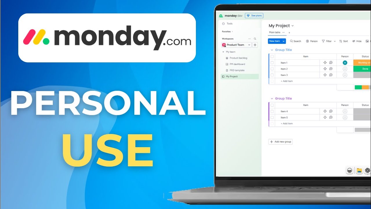 Monday Tutorials Monday.com Personal Use Tutorial How To Use Monday com For Just ...