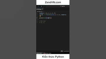 Các hàm thông dụng trong Python - 29 - Filter #python #laptrinhpython #hocpython #phamvuongquy
