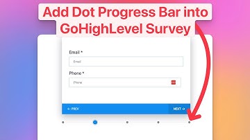 Add Dot Progress Bar into GoHighLevel Survey