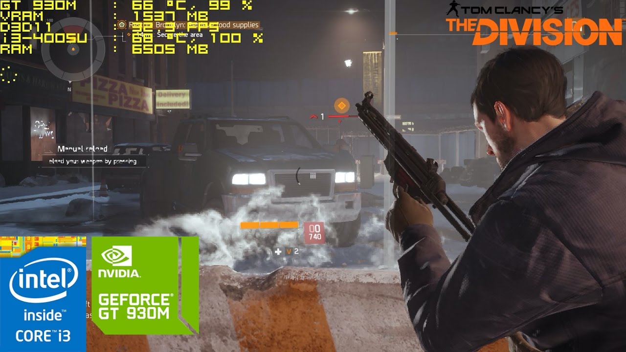 Tom Clancy's The Division on GeForce GT 930M 2GB - Intel Core i3 4005U - 10GB RAM [ASUS A455LF]