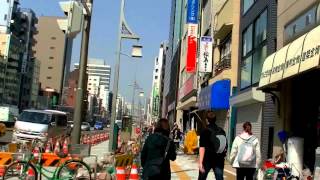 2017 東京自由行- 銀座地鐵線上野站至田原町站，先搭車後走路