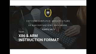COA X86 & ARM INSTRUCTION FORMAT