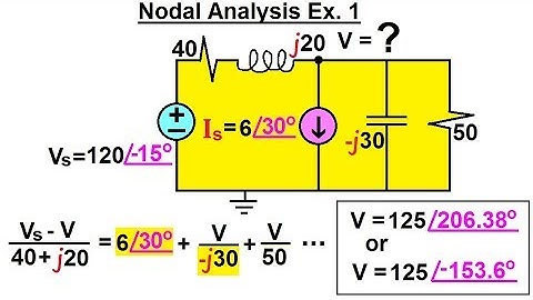 Electrical Engineering: Ch 11 AC Circuit Analysis (10 of 55) Nodal Analysis Ex. 1