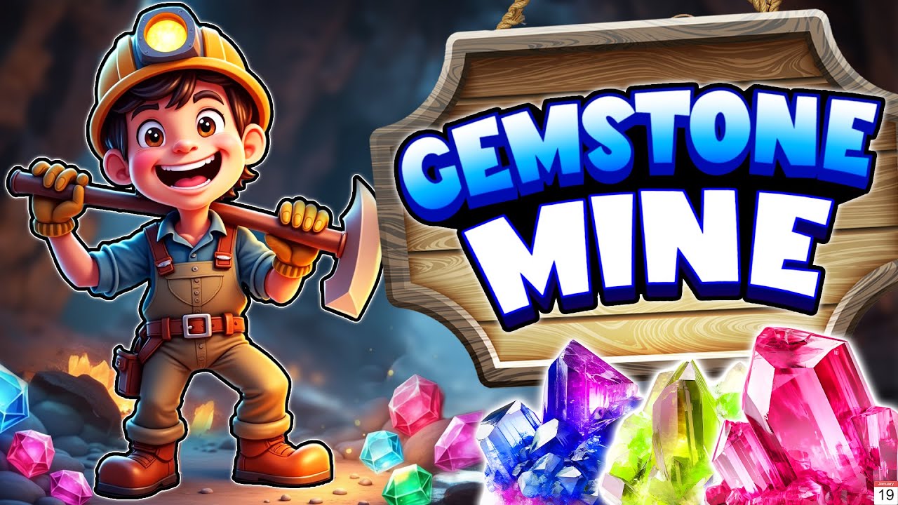 GEMSTONE BRAIN BREAK ADVENTURE💎⛏️ Brain Break Movement for Kids 💎 Freeze Dance Party 💎 Bear Hunt