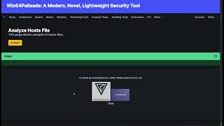 [Preview] Win64PalisadeSecurity: A Look Into a Rust Tauri Application For Cybersecurity Using Svelte Profile