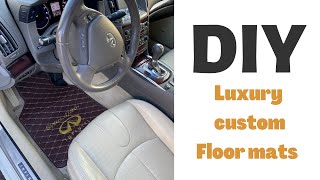 DIY luxury custom floor Mats| Infiniti Floor Mats With HTV and Cricut