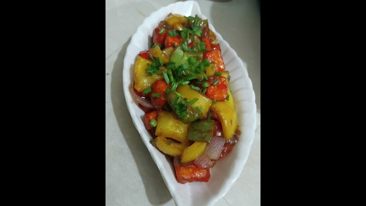 Chilli paneer recipe 😋