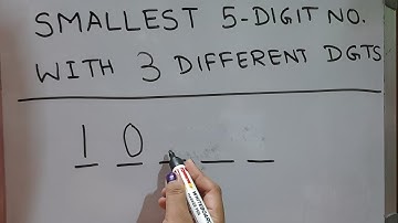 Write the smallest 5 digit number with 3 different digits #smallestnumber Maths Tube Learning