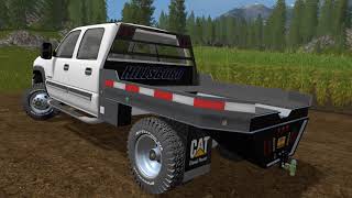 Farming simulator 17 mod demo on 2006 Chevy Flatbed Dually by AFT modding