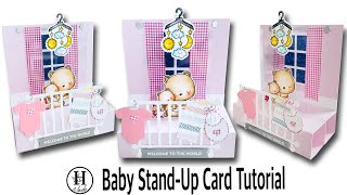 Baby Stand Up Card | Baby Pop-Up Card