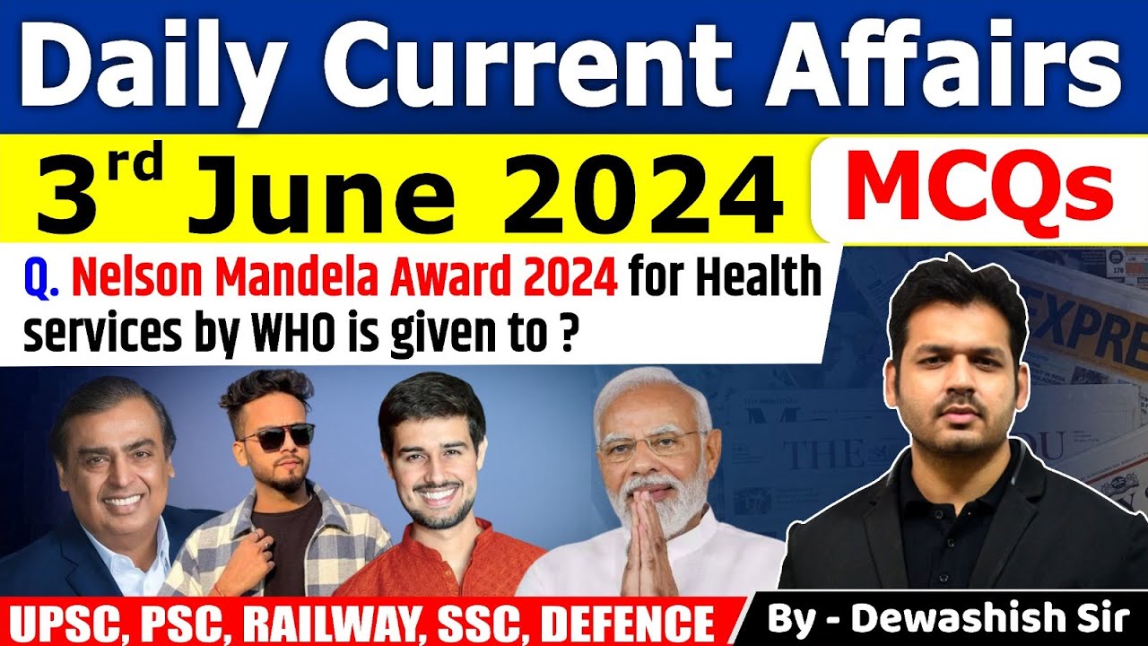 3rd June 2024 | Current Affairs Today | Daily Current Affair | Current ...