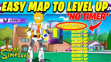 *NEW* NO TIMER Fortnite XP GLITCH MAP to LEVEL UP FAST in Chapter 6 Simpsons Mini Season 2 (Earn XP)