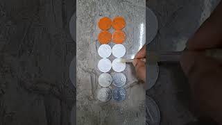 #Trending Tricolour Coins Art Indian Flag Painting ideas🇮🇳🇮🇳😱😱#Jay Hind#youtube shorts#viral videos#