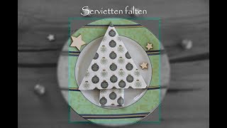 DIY Baum aus Serviette falten * Tischdeko / Weihnachten *