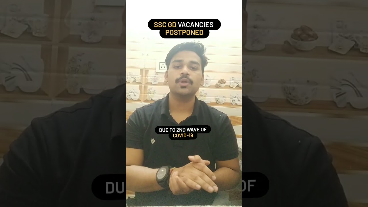 SSC GD exam postponed | covid-19 cases | 2nd wave of corona | Next date soon