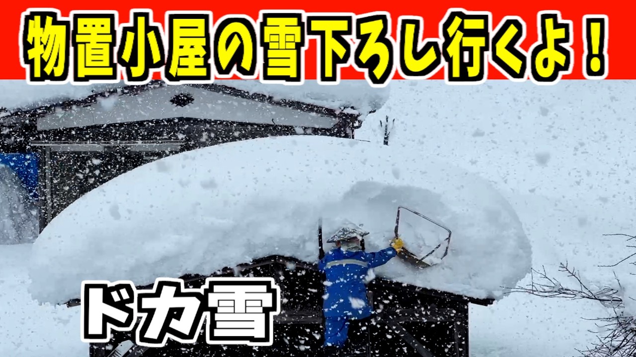 2024-12-28（土）ドカ雪・大雪で胸の辺りまで積もった今季初屋根の 